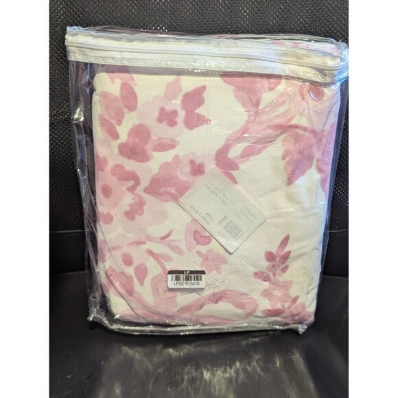 Pottery Barn Teen Pink/Ivory Love Shack Fancy Damask Double Ruffle Edge Duvet Tw - Picture 1 of 3